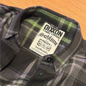 DIXXON / Sublime Black and Green Plaid Flannel